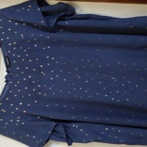 Torrid Gold Metallic Stars Blouse